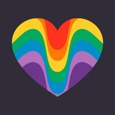 Parlak ve renkli kalp sembolü