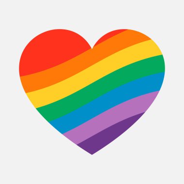 Parlak ve renkli kalp sembolü