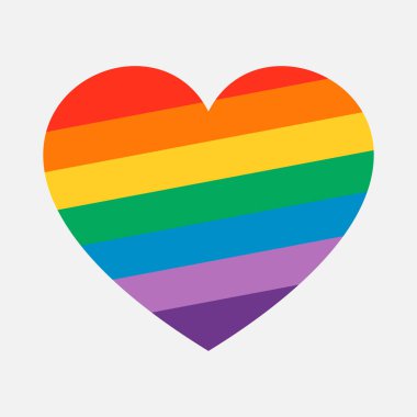 Parlak ve renkli kalp sembolü