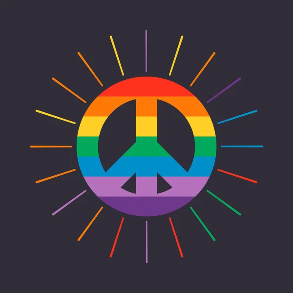 Kleurrijk Symbool Van Vrede — Stockvector