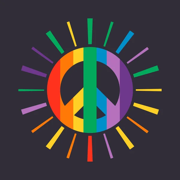 Colorato Simbolo Pace — Vettoriale Stock