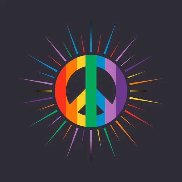 Colorido Símbolo Paz — Vector de stock