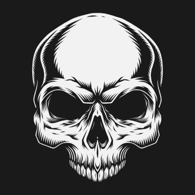 Kafatası ve kemik vektör tasarımı. Düzenlenebilir, yeniden boyutlandırılabilir, EPS 10, vektör illüstrasyonu