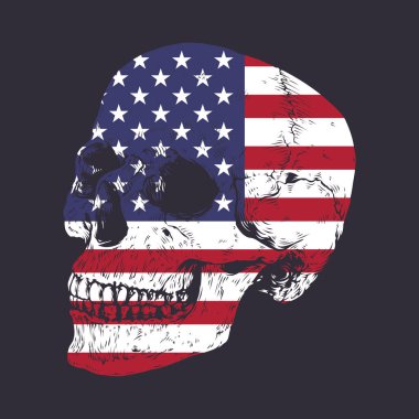 Amerikan kafatası çizimleri. Düzenlenebilir, yeniden boyutlandırılabilir, EPS 10, vektör illüstrasyonu.