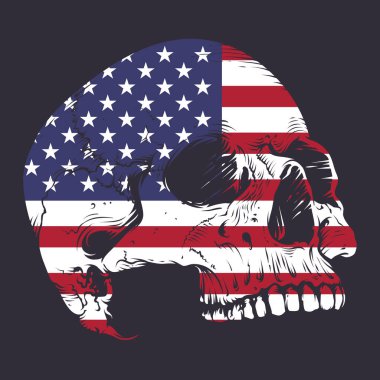 Amerikan kafatası çizimleri. Düzenlenebilir, yeniden boyutlandırılabilir, EPS 10, vektör illüstrasyonu.