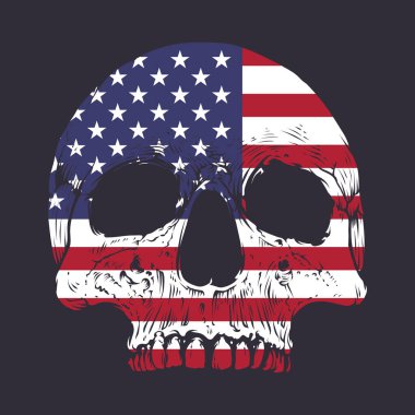 Amerikan kafatası çizimleri. Düzenlenebilir, yeniden boyutlandırılabilir, EPS 10, vektör illüstrasyonu.