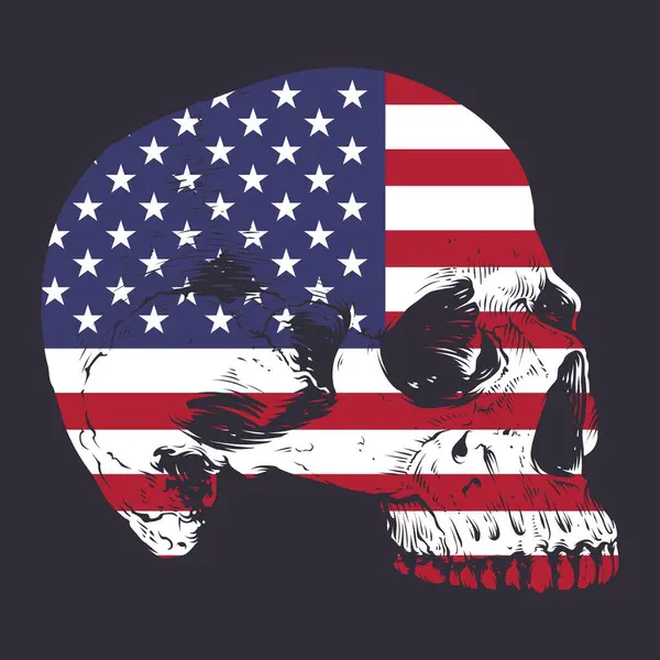 Amerikan kafatası çizimleri. Düzenlenebilir, yeniden boyutlandırılabilir, EPS 10, vektör illüstrasyonu.