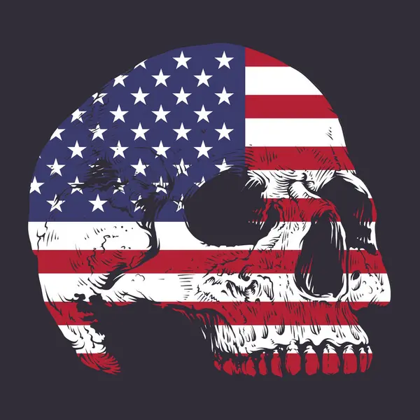 Amerikan kafatası çizimleri. Düzenlenebilir, yeniden boyutlandırılabilir, EPS 10, vektör illüstrasyonu.