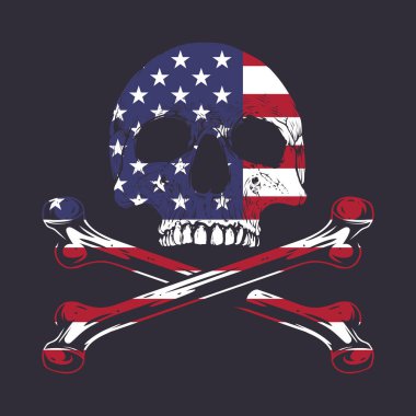 Amerikan kafatası çizimleri. Düzenlenebilir, yeniden boyutlandırılabilir, EPS 10, vektör illüstrasyonu.