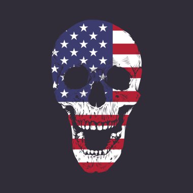 Amerikan kafatası çizimleri. Düzenlenebilir, yeniden boyutlandırılabilir, EPS 10, vektör illüstrasyonu.