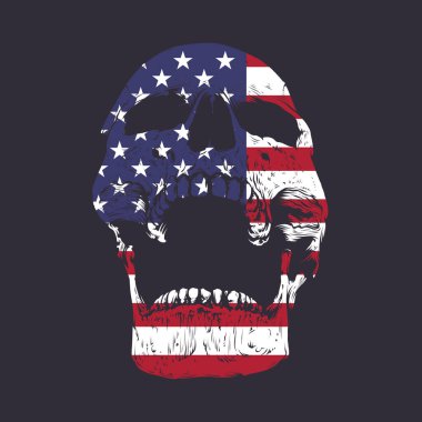 Amerikan kafatası çizimleri. Düzenlenebilir, yeniden boyutlandırılabilir, EPS 10, vektör illüstrasyonu.