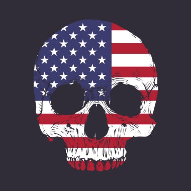 Amerikan kafatası çizimleri. Düzenlenebilir, yeniden boyutlandırılabilir, EPS 10, vektör illüstrasyonu.