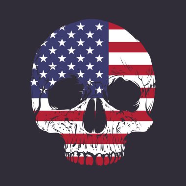 Amerikan kafatası çizimleri. Düzenlenebilir, yeniden boyutlandırılabilir, EPS 10, vektör illüstrasyonu.