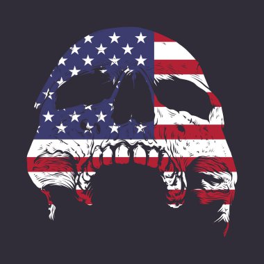 Amerikan kafatası çizimleri. Düzenlenebilir, yeniden boyutlandırılabilir, EPS 10, vektör illüstrasyonu.