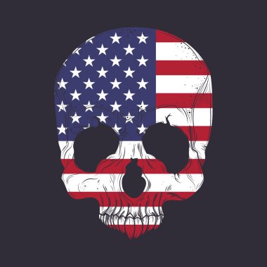 Amerikan kafatası çizimleri. Düzenlenebilir, yeniden boyutlandırılabilir, EPS 10, vektör illüstrasyonu.