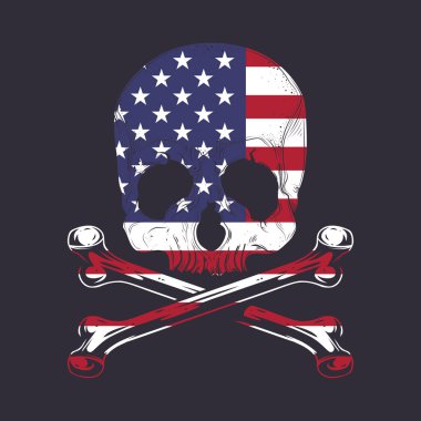 Amerikan kafatası çizimleri. Düzenlenebilir, yeniden boyutlandırılabilir, EPS 10, vektör illüstrasyonu.