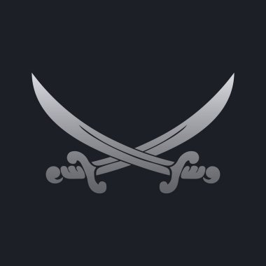 Kılıç silueti sanat eseri. Düzenlenebilir, yeniden boyutlandırılabilir, EPS 10, vektör illüstrasyonu.