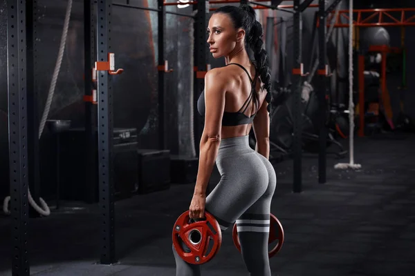 Fitness Vrouw Aan Het Sporten Sportschool Billen Training Van Atletische — Stockfoto