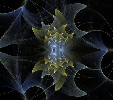 Çizimler saykodelik fraktal fraktal fraktal geometrik renkli süsleme 3D