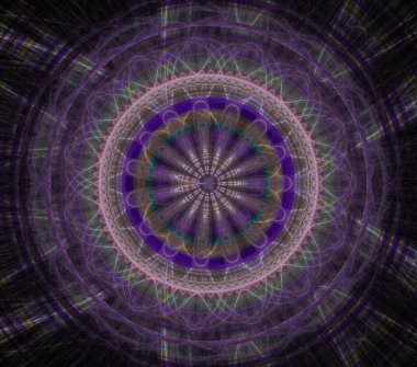 Çizimler saykodelik fraktal fraktal fraktal geometrik renkli süsleme 3D