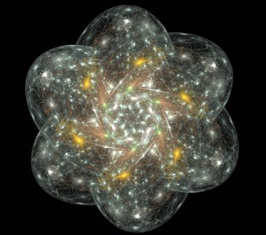 Çizimler saykodelik fraktal fraktal fraktal geometrik renkli süsleme 3D