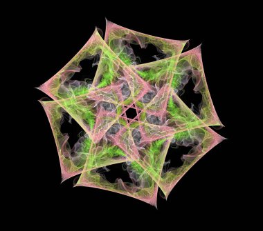 Çizimler saykodelik fraktal fraktal fraktal geometrik renkli süsleme 3D