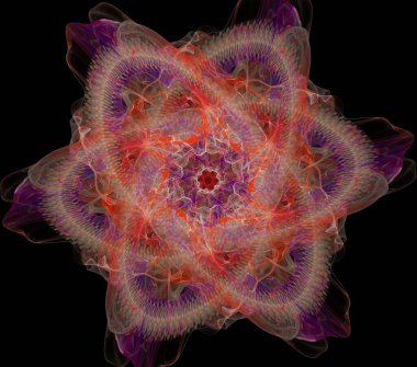 Çizimler saykodelik fraktal fraktal fraktal geometrik renkli süsleme 3D