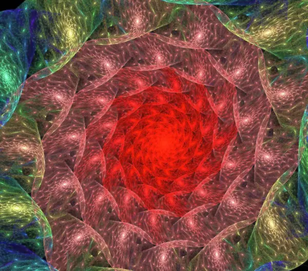 Çizimler saykodelik fraktal fraktal fraktal geometrik renkli süsleme 3D