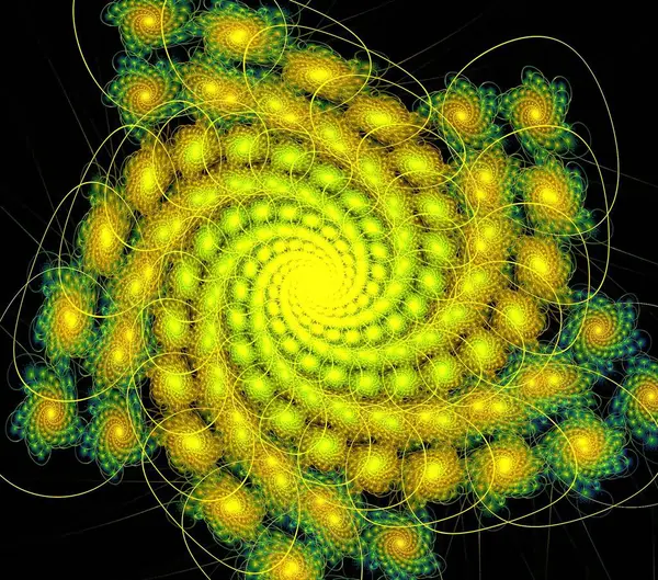 Çizimler saykodelik fraktal fraktal fraktal geometrik renkli süsleme 3D