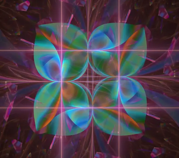 Çizimler saykodelik fraktal fraktal fraktal geometrik renkli süsleme 3D