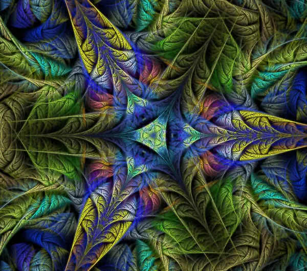 Kaleydoskop soyut sanat güzel fantezi fraktal grafik mandala 3D canlandırma