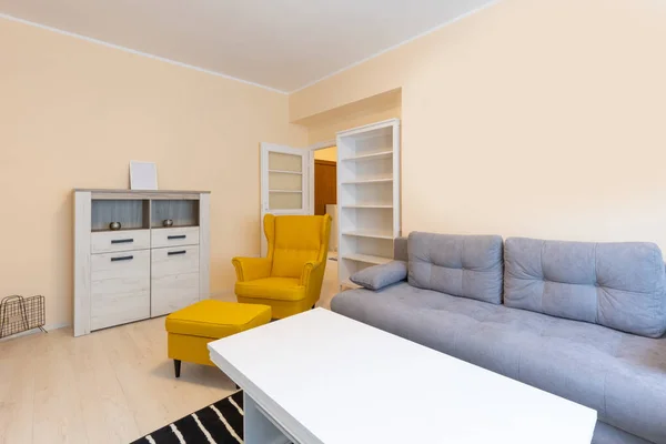 Interior Uma Sala Estar Apartamento Com Mobiliário — Fotografia de Stock