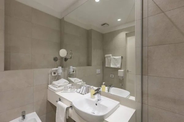 Bathroom Interior Glass Shower Cabin — Photo
