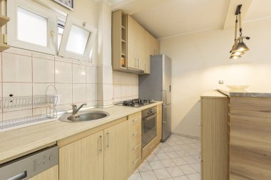 Modern ahşap mutfak iç