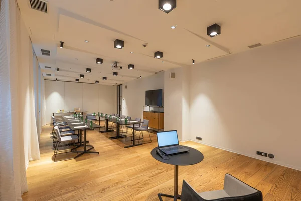 stock image Interior of conference room in modern hotel