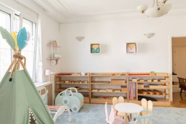 Montessori anaokulunun içi.