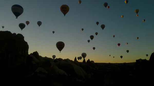 Kapadokya Balon Festivali Turizm Hizmeti Turistik Bölgede Popüler Konsept Coğrafya — Stok fotoğraf