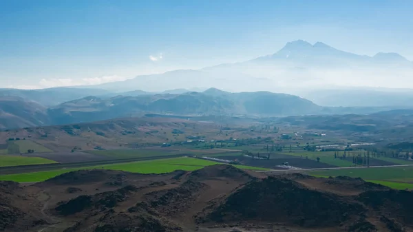 Erciyes Montanha Região Kayseri Paisagens Com Sua Textura Enevoada Misteriosa — Fotografia de Stock