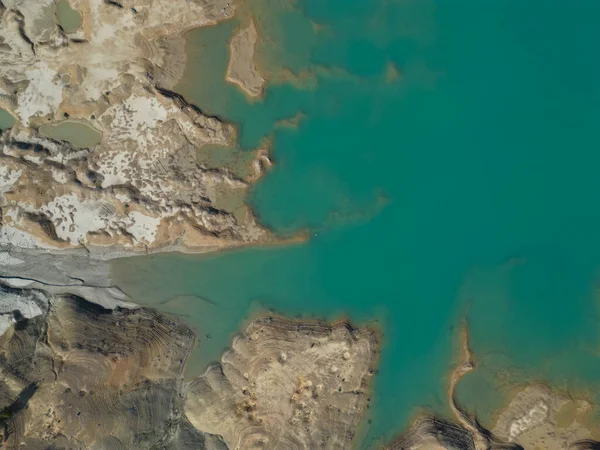 Barajlardaki Havuzlardaki Sorunları Dokusundaki Bozulma Iklim Değişiklikleri Ekosistem Sorunları — Stok fotoğraf