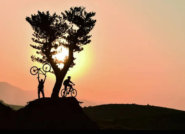 Bisiklet Macera Sağlıklı Zinde Olmak Için Doğada — Stok fotoğraf