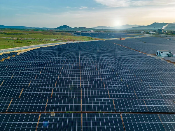 Maior Fazenda Solar Turquia Pronta Para Uso — Fotografia de Stock