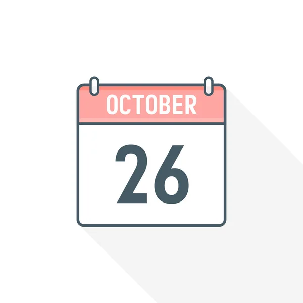 Października Ikona Kalendarza Październik Kalendarz Data Miesiąc Ikona Wektor Ilustrator — Wektor stockowy