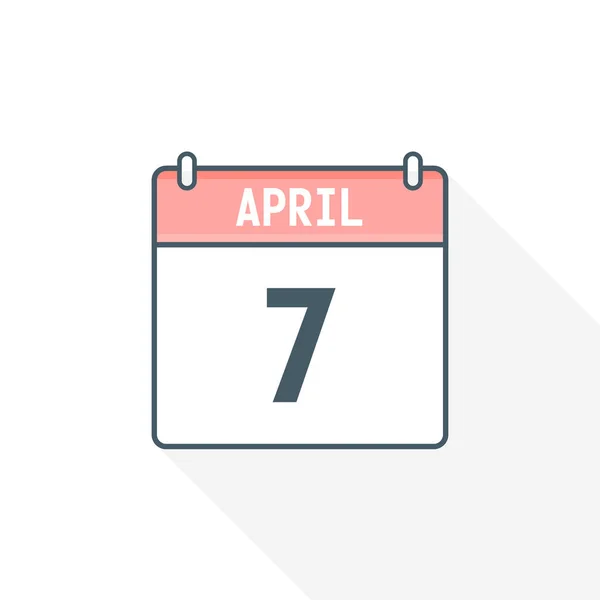 Kwietnia Ikona Kalendarza Kwiecień Kalendarz Data Miesiąc Ikona Wektor Ilustrator — Wektor stockowy