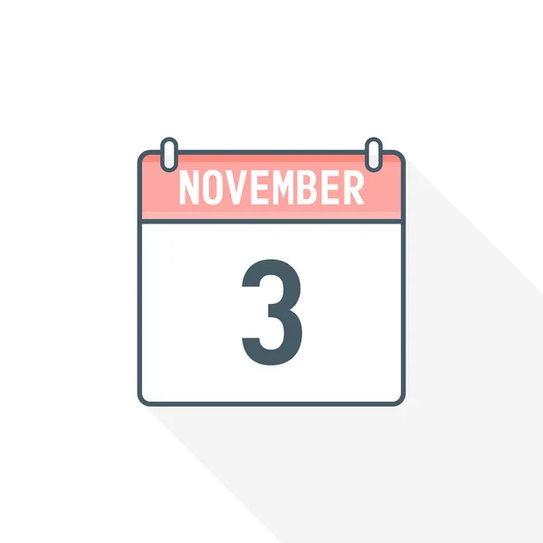 Ikona Kalendarza Listopada Listopad Kalendarz Data Miesiąc Ikona Wektor Ilustrator — Wektor stockowy