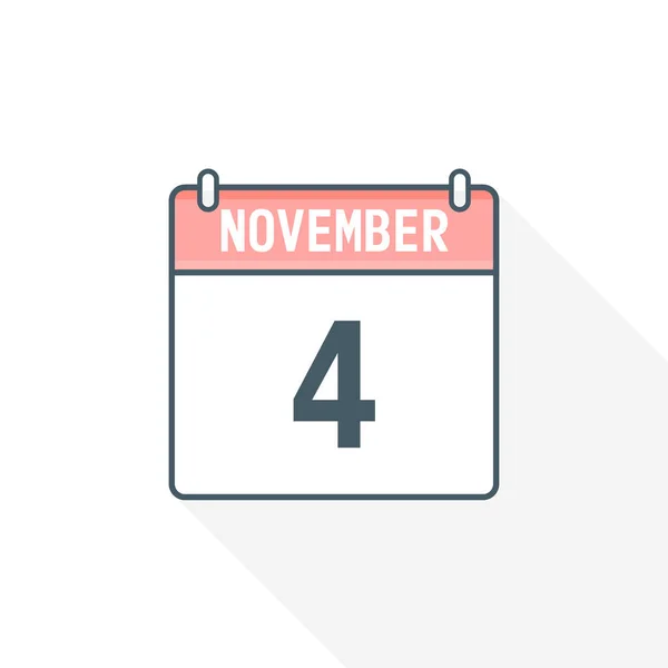 Ikona Kalendarza Listopada Listopad Kalendarz Data Miesiąc Ikona Wektor Ilustrator — Wektor stockowy