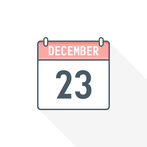 12月23日カレンダーアイコン 12月23日カレンダー日付アイコンベクトルイラストレーター — ストックベクタ