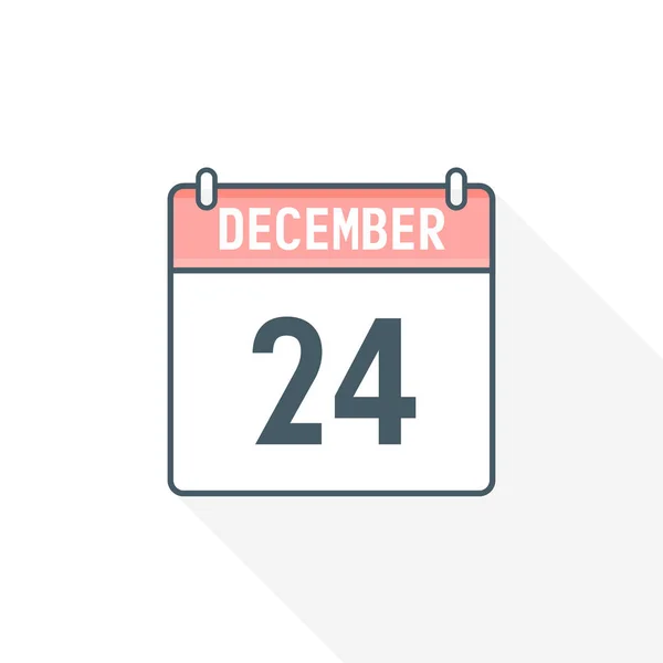 12月24日カレンダーアイコン 12月24日カレンダー日付アイコンベクトルイラストレーター — ストックベクタ