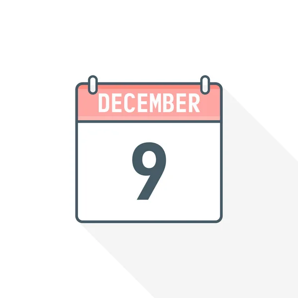 Icône Calendrier Décembre Décembre Calendrier Date Mois Icône Vecteur Illustrateur — Image vectorielle