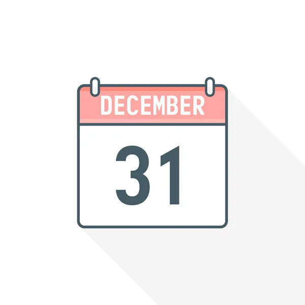 31St December Calendar Icon December Calendar Date Month Icon Vector — Stock Vector