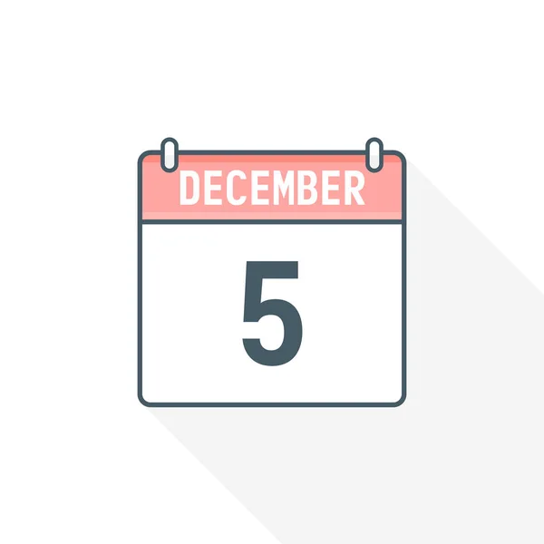 Kalendersymbol Dezember Dezember Kalender Datum Monat Symbol Vektor Illustrator — Stockvektor